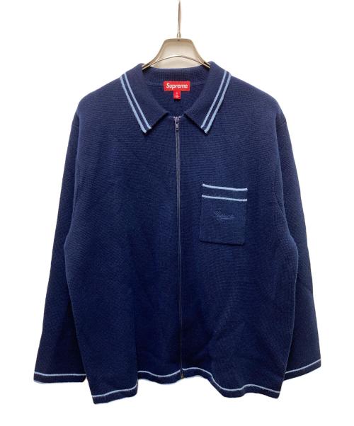 SUPREME（シュプリーム）SUPREME (シュプリーム) Zip Polo Sweater ネイビー サイズ:SIZE XLの古着・服飾アイテム