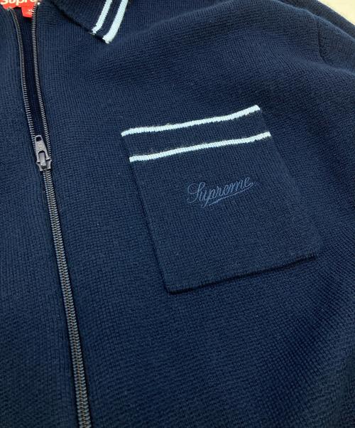 SUPREME（シュプリーム）SUPREME (シュプリーム) Zip Polo Sweater ネイビー サイズ:SIZE XLの古着・服飾アイテム