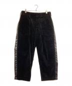 BROOKS BROTHERS BLACK FLEECE×Engineered Garmentsブルックスブラザーズ ブラックフリース×エンジニアドガーメンツ）の古着「コーデュロイサイドストライプワイドファティーグパンツ」｜ブラック