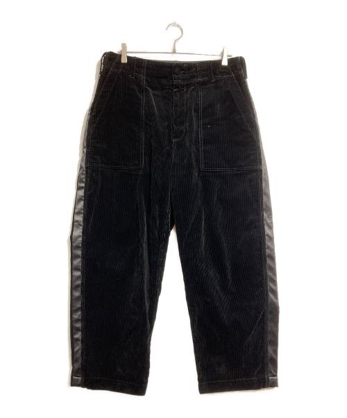BROOKS BROTHERS BLACK FLEECE（ブルックスブラザーズ ブラックフリース）BROOKS BROTHERS BLACK FLEECE Engineered Garments (エンジニアドガーメンツ) コーデュロイサイドストライプワイドファティーグパンツ ブラック サイズ:Mの古着・服飾アイテム