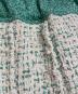 中古・古着 BLAMINK (ブラミンク) ラメツイード プリーツスカート/Lamé tweed pleated skirt  ベージュ×グリーン サイズ:36：18000円