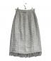 BLAMINK (ブラミンク) ツイードフリンジスカート/tweed fringe skirt シルバー サイズ:36：18000円