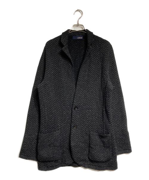 LARDINI（ラルディーニ）LARDINI (ラルディーニ) ウールニットジャケット/Wool knit jacket ブラック サイズ:Sの古着・服飾アイテム