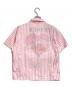 COMME des GARCONS HOMME PLUS (コムデギャルソンオムプリュス) インナープリントストライプジップシャツ/Striped Zip-Up Shirt with Inner Print ピンク サイズ:-：20000円