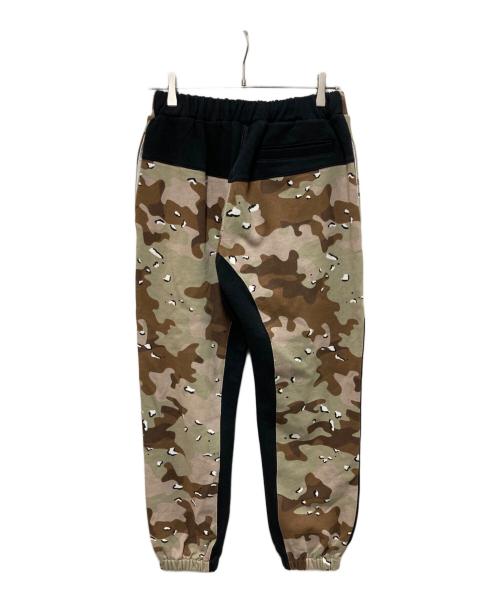 THE BLACK EYE PATCH（ブラックアイパッチ）THE BLACK EYE PATCH (ブラックアイパッチ) SMALL OG 2 TONE SWEAT PANTS ブラウン×ベージュ サイズ:Ｍの古着・服飾アイテム