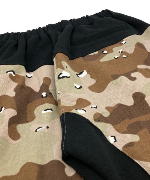 THE BLACK EYE PATCH（ブラックアイパッチ）THE BLACK EYE PATCH (ブラックアイパッチ) SMALL OG 2 TONE SWEAT PANTS ブラウン×ベージュ サイズ:Ｍの古着・服飾アイテム