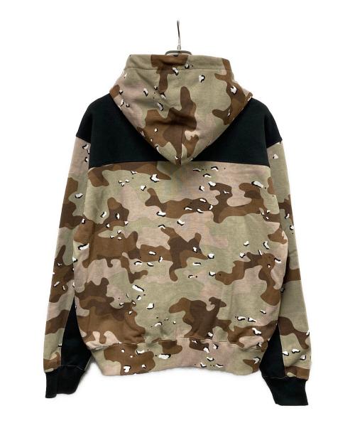 THE BLACK EYE PATCH（ブラックアイパッチ）THE BLACK EYE PATCH (ブラックアイパッチ) SMALL OG 2 TONE ZIP HOODIE カーキ×ブラック サイズ:Ｍの古着・服飾アイテム