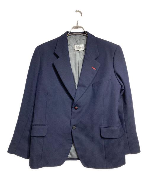Maison Margiela（メゾンマルジェラ）Maison Margiela (メゾンマルジェラ) ウールヘリンボーンテーラードジャケット ネイビー サイズ:50の古着・服飾アイテム