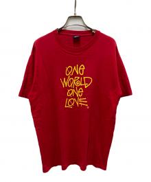 stussy（ステューシー）の古着「ONE WORLD ONE LOVE TEE」｜レッド
