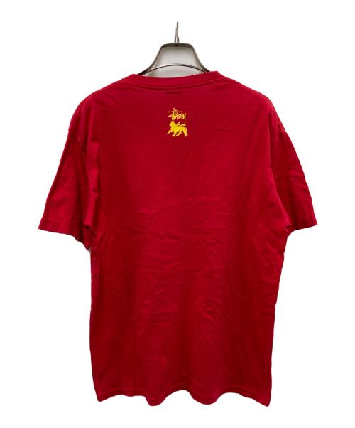 stussy（ステューシー）stussy (ステューシー) ONE WORLD ONE LOVE TEE レッド サイズ:Mの古着・服飾アイテム