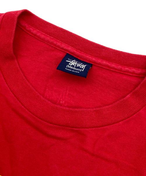 stussy（ステューシー）stussy (ステューシー) ONE WORLD ONE LOVE TEE レッド サイズ:Mの古着・服飾アイテム