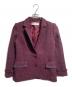 Christian Dior PRET-A-PORTER（クリスチャンディオールプレタポルテ）の古着「ツイードフリンジジャケット/Tweed fringe jacket」｜パープル