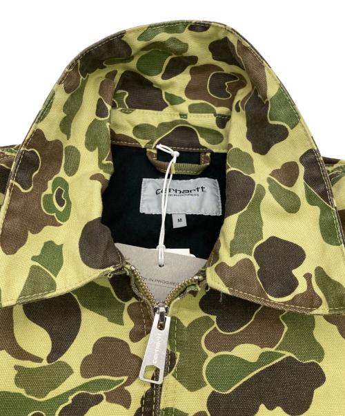Carhartt WIP（カーハート ワークインプログレス）CARHARTT WIP (カーハート ワークインプログレス) DUCK DETROIT JACKET CAMEO ブラウン×グリーン サイズ:Mの古着・服飾アイテム
