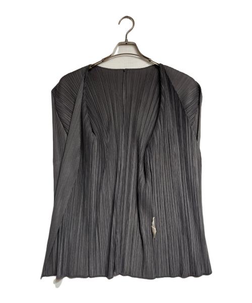 PLEATS PLEASE（プリーツプリーズ）PLEATS PLEASE (プリーツプリーズ) プリーツカーディガン/Pleated Cardigan グレー サイズ:3の古着・服飾アイテム