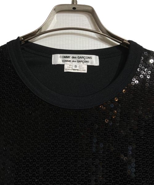 COMME des GARCONS COMME des GARCONS（コムデギャルソン コムデギャルソン）COMME des GARCONS COMME des GARCONS (コムデギャルソン コムデギャルソン) スパンコールカットソー/Sequin top ブラック サイズ:Sの古着・服飾アイテム