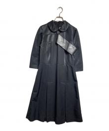 COMME des GARCONS（コムデギャルソン）の古着「テープドッキングランドカラーワンピース/Tape-Accented Collared Docking Dress」｜ブラック
