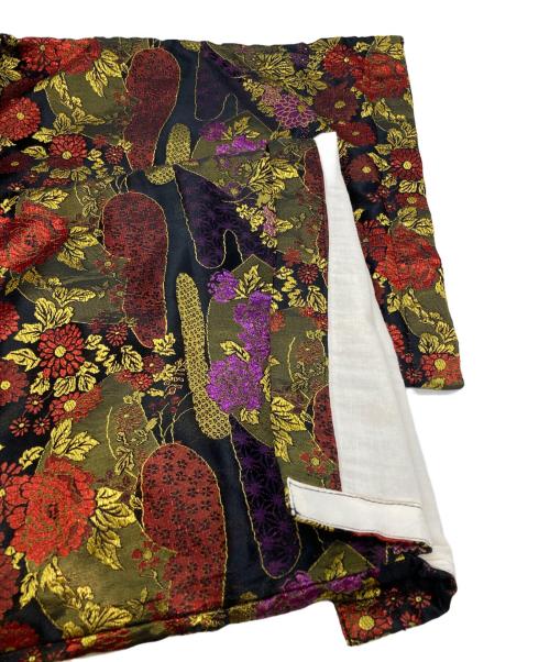 tricot COMME des GARCONS（トリココムデギャルソン）tricot COMME des GARCONS (トリココムデギャルソン) KIMONOジャガードクロップワイドパンツ/Kimono Jacquard Cropped Wide-Leg Pants レッド×ゴールド サイズ:Freeの古着・服飾アイテム