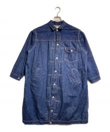 orSlow（オアスロウ）の古着「PLEATED FRONT COAT/プリンテッドフロントコート」｜インディゴ