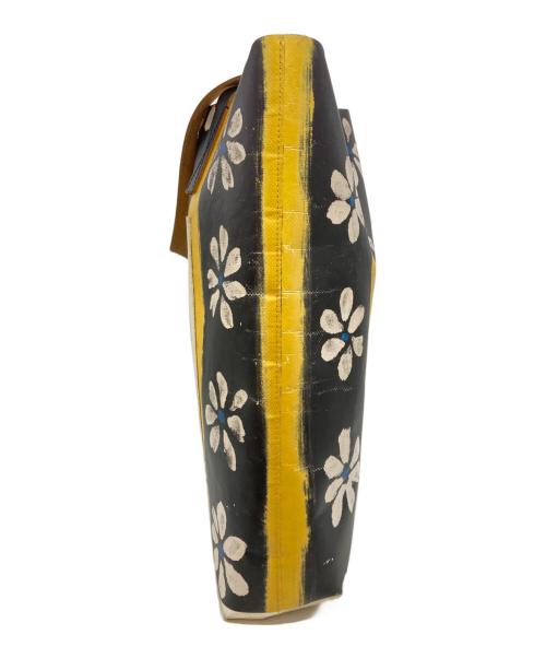 MARNI（マルニ）MARNI (マルニ) FLORAL SHOPPER トートバッグ/フローラルショッパー ブラック×イエローの古着・服飾アイテム