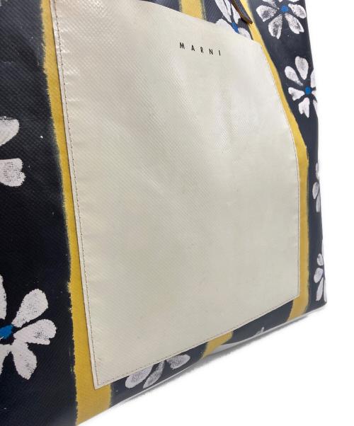 MARNI（マルニ）MARNI (マルニ) FLORAL SHOPPER トートバッグ/フローラルショッパー ブラック×イエローの古着・服飾アイテム