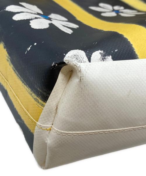 MARNI（マルニ）MARNI (マルニ) FLORAL SHOPPER トートバッグ/フローラルショッパー ブラック×イエローの古着・服飾アイテム