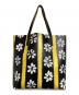 MARNI (マルニ) FLORAL SHOPPER トートバッグ/フローラルショッパー ブラック×イエロー：15000円