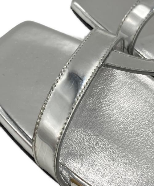 courreges（クレージュ）courreges (クレージュ) DOUBLE BUCKLE MIRROR SANDALS/ダブルバックルミラーサンダル シルバー サイズ:36の古着・服飾アイテム