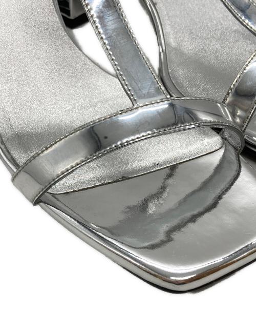 courreges（クレージュ）courreges (クレージュ) DOUBLE BUCKLE MIRROR SANDALS/ダブルバックルミラーサンダル シルバー サイズ:36の古着・服飾アイテム