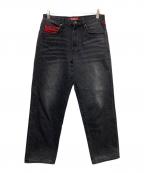 SUPREMEシュプリーム）の古着「Leopard Faux Fur Loose Fit Jeans」｜ブラック