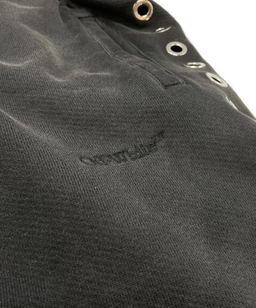 OFFWHITE（オフホワイト）OFFWHITE (オフホワイト) アイレットスウェットワイドパンツ/Eyelet Detail Wide-Leg Sweatpants グレー サイズ:Ｍの古着・服飾アイテム