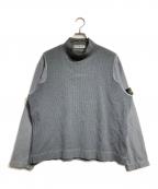 STONE ISLANDストーンアイランド）の古着「MOCK NECK SWITCH KNIT/モックネックスイッチニット」｜グレー