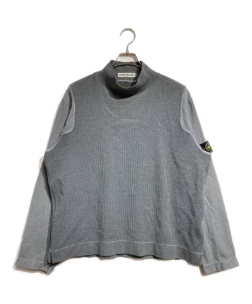 STONE ISLAND（ストーンアイランド）STONE ISLAND (ストーンアイランド) MOCK NECK SWITCH KNIT/モックネックスイッチニット グレー サイズ:Mの古着・服飾アイテム