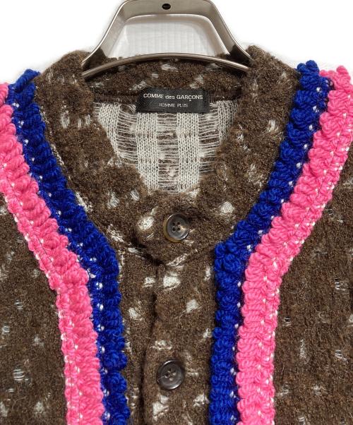 COMME des GARCONS HOMME PLUS（コムデギャルソンオムプリュス）COMME des GARCONS HOMME PLUS (コムデギャルソンオムプリュス) フリンジトリムカーディガン/Trim cardigan ブラウン サイズ:-の古着・服飾アイテム