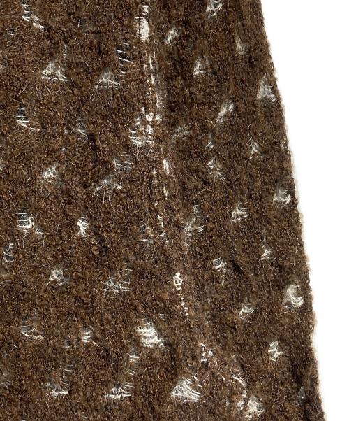 COMME des GARCONS HOMME PLUS（コムデギャルソンオムプリュス）COMME des GARCONS HOMME PLUS (コムデギャルソンオムプリュス) フリンジトリムカーディガン/Trim cardigan ブラウン サイズ:-の古着・服飾アイテム