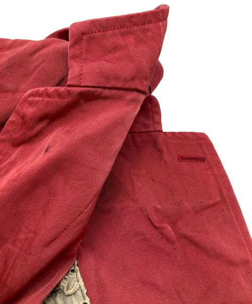 COMME des GARCONS HOMME PLUS（コムデギャルソンオムプリュス）COMME des GARCONS HOMME PLUS (コムデギャルソンオムプリュス) レースフリルライニングナイロンツイルテーラードジャケット/Nylon Twill Tailored Jacket レッド サイズ:Mの古着・服飾アイテム
