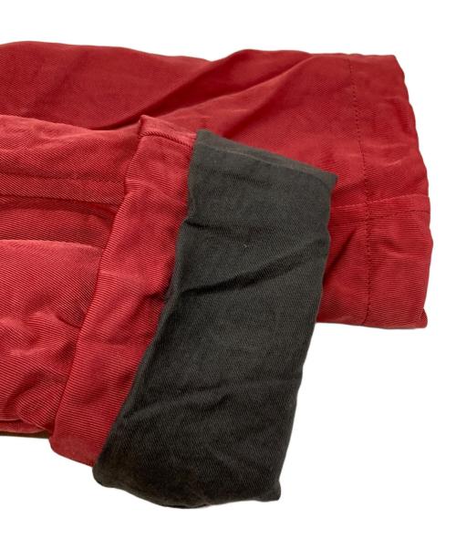 COMME des GARCONS HOMME PLUS（コムデギャルソンオムプリュス）COMME des GARCONS HOMME PLUS (コムデギャルソンオムプリュス) レースフリルライニングナイロンツイルテーラードジャケット/Nylon Twill Tailored Jacket レッド サイズ:Mの古着・服飾アイテム