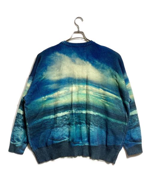 DAIRIKU（ダイリク）DAIRIKU (ダイリク) 18SS Photo Pullover Knit/フォトプルオーバーニット ブルー サイズ:Lの古着・服飾アイテム