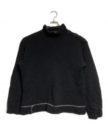 COMME des GARCONS HOMME PLUS（コムデギャルソンオムプリュス）の古着「ショルダーボタンニット/Shoulder button sweater」｜ブラック