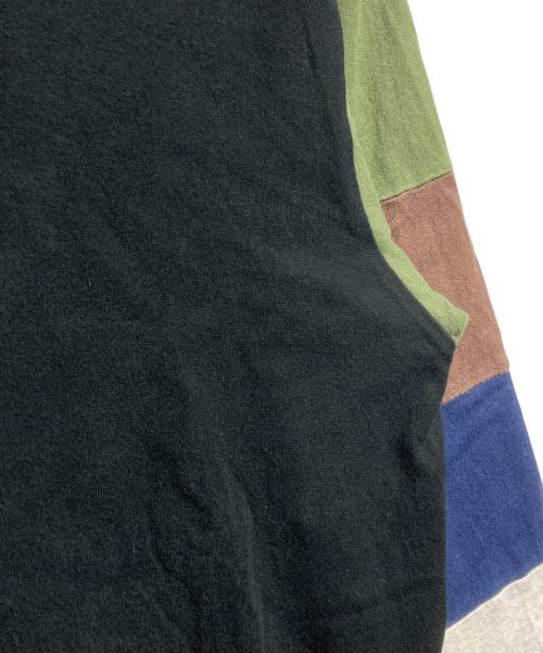 COMME des GARCONS HOMME（コムデギャルソン オム）COMME des GARCONS HOMME (コムデギャルソン オム) ボーダースリーブL/Sカットソー/Striped Sleeve Long Sleeve Tee ブラック×カーキ サイズ:Ｓの古着・服飾アイテム