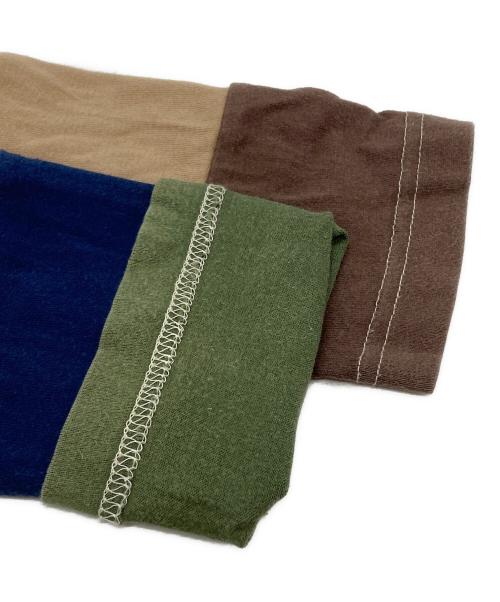 COMME des GARCONS HOMME（コムデギャルソン オム）COMME des GARCONS HOMME (コムデギャルソン オム) ボーダースリーブL/Sカットソー/Striped Sleeve Long Sleeve Tee ブラック×カーキ サイズ:Ｓの古着・服飾アイテム