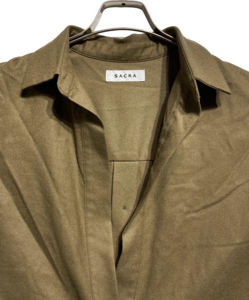 SACRA（サクラ）SACRA (サクラ) SUPER FINE FLANNEL SHIRT/スーパーファインフランネルシャツ ブラウン サイズ:38の古着・服飾アイテム