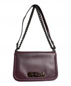 COACHコーチ）の古着「チェーンショルダーバッグ/chain shoulder bag」｜ワインレッド