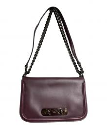 COACH（コーチ）の古着「チェーンショルダーバッグ/chain shoulder bag」｜ワインレッド