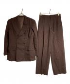 Jean Paul GAULTIER CLASSIQUEジャンポールゴルチエクラシック）の古着「ダブルブレストストライプセットアップ/Double-Breasted Striped Suit」｜ブラウン