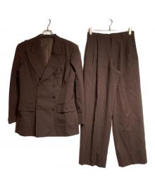 Jean Paul GAULTIER CLASSIQUE（ジャンポールゴルチエクラシック）の古着「ダブルブレストストライプセットアップ/Double-Breasted Striped Suit」｜ブラウン