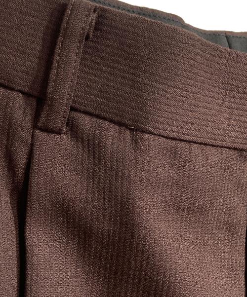 Jean Paul GAULTIER CLASSIQUE（ジャンポールゴルチエクラシック）Jean Paul GAULTIER CLASSIQUE (ジャンポールゴルチエクラシック) ダブルブレストストライプセットアップ/Double-Breasted Striped Suit ブラウン サイズ:48の古着・服飾アイテム