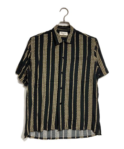 Saint Laurent Paris（サンローランパリ）Saint Laurent Paris (サンローランパリ) スターストライプS/Sシャツ/Star Striped S/S Shirt  ブラック サイズ:38の古着・服飾アイテム