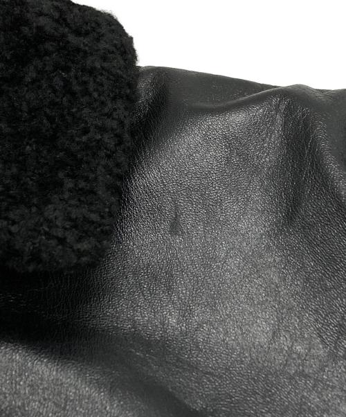 Saint Laurent Paris（サンローランパリ）Saint Laurent Paris (サンローランパリ) ムートンレザートラッカージャケット/Shearling Trucker Jacket ブラック サイズ:48の古着・服飾アイテム