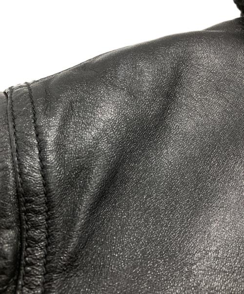 Saint Laurent Paris（サンローランパリ）Saint Laurent Paris (サンローランパリ) ムートンレザートラッカージャケット/Shearling Trucker Jacket ブラック サイズ:48の古着・服飾アイテム