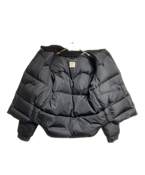 RockyMountainFeatherBed（ロッキーマウンテンフェザーベッド）RockyMountainFeatherBed (ロッキーマウンテンフェザーベッド) レザーヨークダウンジャケット/Leather yoke down jacket ブラック サイズ:38の古着・服飾アイテム